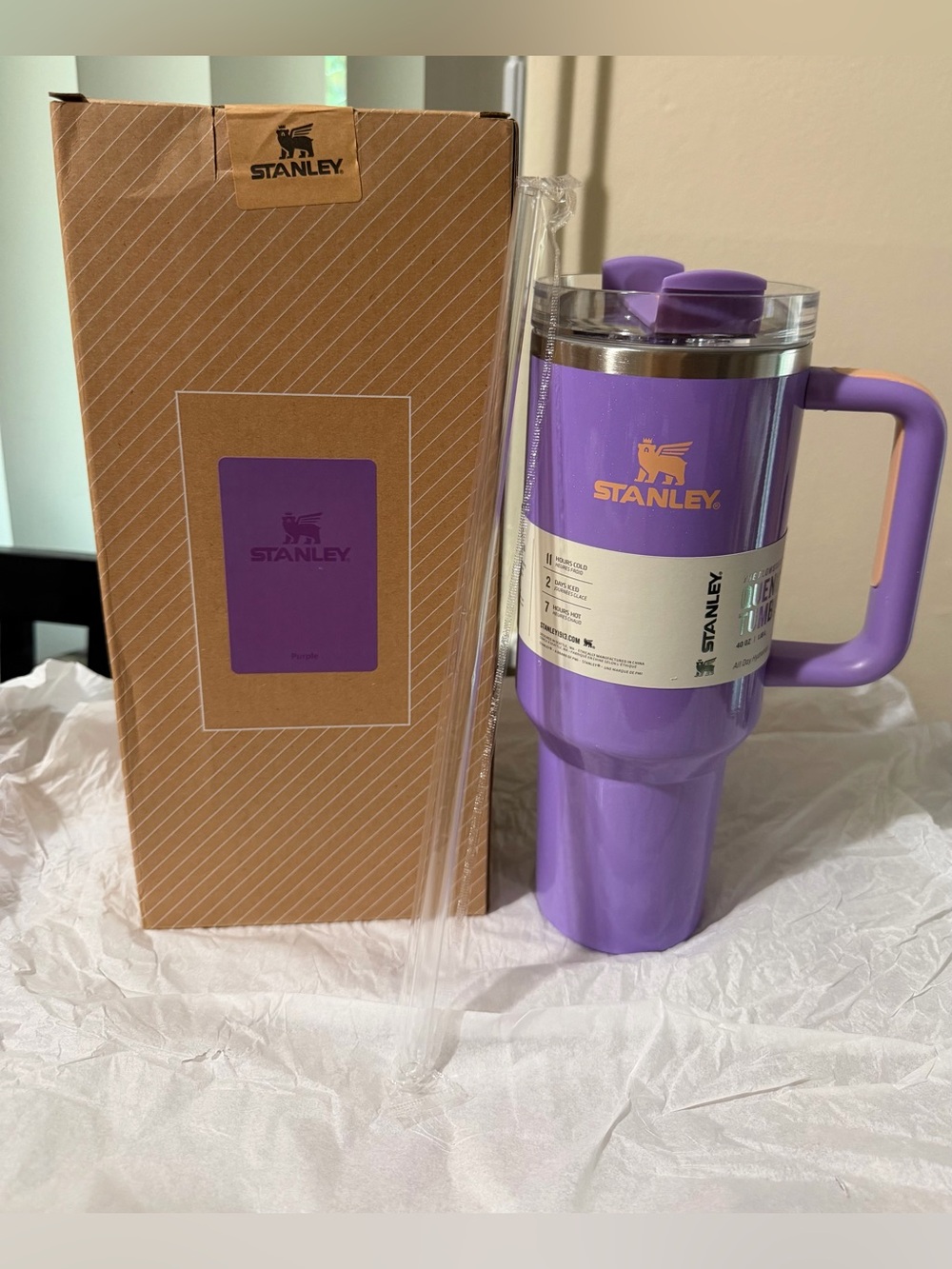NWT Quencher H20 Flowstate 40 oz Tumbler Periwinkle Shimmer - NWT 💜🧡